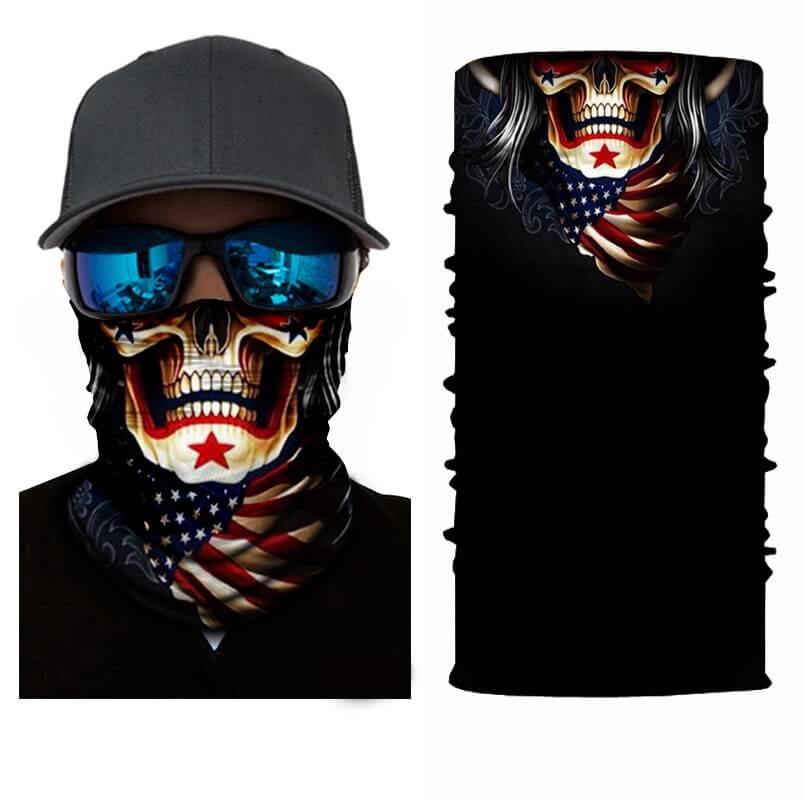 Bandana Foulard USA - Drapeau Américain - 100% Coton - Neuf Avec étiquette