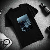 t-shirt paris night noir royalbandana