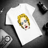 T-shirt Madonna Rétro blanc RoyalBandana