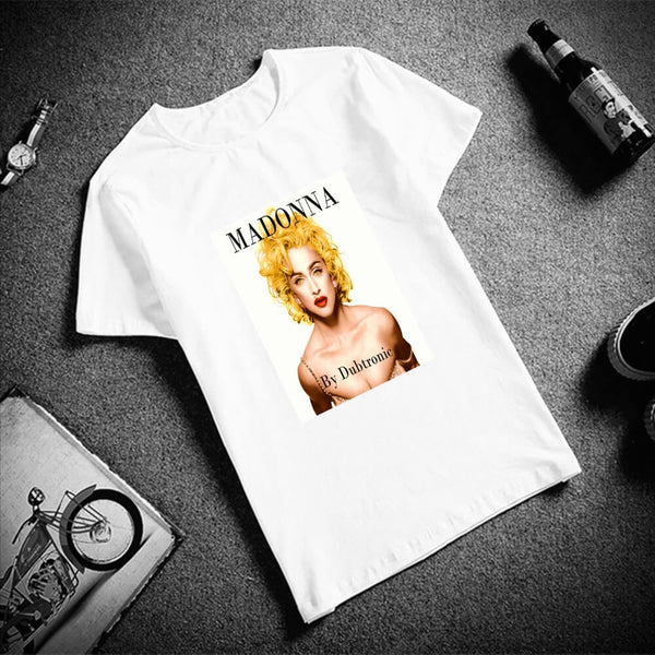 T-shirt Madonna blanc RoyalBandana