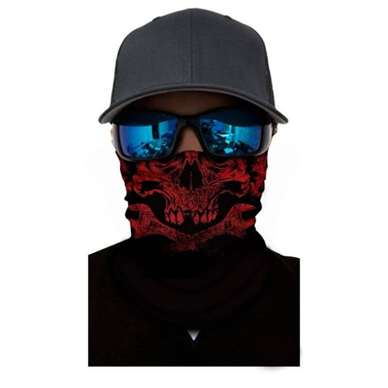 Bandana Tête De Mort Noir - Style Rock Ou Biker, Homme, Neuf Avec étiquette
